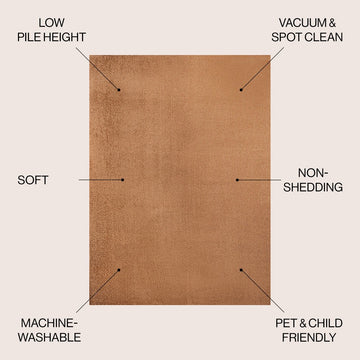 Twyla Classic Solid Low-Pile Machine-Washable Area Rug
